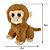Macaco de Pelúcia Cacau 20cm Marrom Claro com Olhos Brilhantes Fizzy Toys Antialérgico - Imagem 5