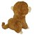 Macaco de Pelúcia Cacau 20cm Marrom Claro com Olhos Brilhantes Fizzy Toys Antialérgico - Imagem 4