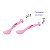 Kit Talheres Rosa Clingo Sticker com Ventosa Infantil – Colher e Garfinho a Partir de 6 Meses - Imagem 3