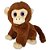 Macaco de Pelúcia Tofu 20cm Marrom Escuro com Olhos Brilhantes Fizzy Toys Antialérgico - Imagem 1