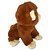 Macaco de Pelúcia Tofu 20cm Marrom Escuro com Olhos Brilhantes Fizzy Toys Antialérgico - Imagem 4