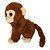 Macaco de Pelúcia Tofu 20cm Marrom Escuro com Olhos Brilhantes Fizzy Toys Antialérgico - Imagem 3
