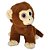 Macaco de Pelúcia Tofu 20cm Marrom Escuro com Olhos Brilhantes Fizzy Toys Antialérgico - Imagem 2