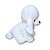 Cachorro de Pelúcia Sentado Poodle Branco Fofy Toys com 33cm de Altura e Pelúcia Macia - Imagem 5