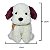 Cachorro de Pelúcia Sentado Poodle Creme com Orelhas Marrons 33cm - Fofy Toys Macio e Fofo - Imagem 5