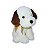 Cachorro de Pelúcia Sentado Poodle Creme com Orelhas Marrons 33cm - Fofy Toys Macio e Fofo - Imagem 1