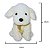 Cachorro de Pelúcia Poodle Creme Fofy Toys 33cm Sentado com Laço e Acabamento Macio - Imagem 4