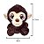 Macaco de Pelúcia 25cm Fizzy Toys Marrom com Olhos Grandes – Fofo e Seguro - Imagem 5