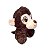 Macaco de Pelúcia 25cm Fizzy Toys Marrom com Olhos Grandes – Fofo e Seguro - Imagem 2