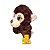 Macaco de Pelúcia 25cm Fizzy Toys Marrom com Olhos Grandes – Fofo e Seguro - Imagem 3