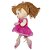 Boneca Bailarina de Pelúcia Fofy Toys DL833 Rosa Pink com Vestido e Sapatilhas 39cm - Imagem 2