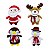 Kit de Pelúcias Natalinas para Decoração: Papai Noel, Rena, Pinguim e Boneco de Neve Charmosos - Imagem 1