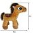 Cavalo de Pelúcia Potrinho Caramelo 35cm Fizzy Toys com Crina Macia e Detalhes Bordados - Imagem 4