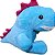 Dinossauro de Pelúcia Azul 30cm Tiranossauro Rex com Cristas Rosa Brilhantes Fizzy Toys - Imagem 4