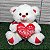 Urso De Pelucia Pequeno Dia Dos Namorados Com Coração - Imagem 4