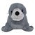 Foca de Pelúcia Realista Cinza 26cm Fofy Toys com Enchimento Macio e Selo INMETRO - Imagem 2