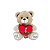 Urso de Pelúcia com Coração Te Amo 28cm Cappuccino Fizzy Toys – Presente Romântico - Imagem 1