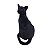 Gato de Pelúcia Preto Sentado 33cm Olhos Azuis Fizzy Toys – Ideal para Decoração e Presente - Imagem 3