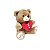 Urso de Pelucia 28cm Fizzy Toys FE7112 Chocolate - Imagem 2