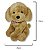 Cachorro de Pelúcia Sentado Poodle Marrom 33cm Fofy Toys com Tecido Macio e Acabamento Premium - Imagem 5