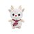 Rena de Pelúcia S2 Toys Creme com Cachecol Natalino 22cm – Macia e Ideal para Presentear - Imagem 1