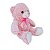 Ursinho de Pelúcia Rosa Bebê Fizzy Toys com Laço Fofo e Olhos Rosa – 27cm Sentado - Imagem 2