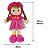 Boneca de Pelúcia Fofy Toys Bella 39cm com Vestido Rosa Pink e Chapéu – Antialérgica e Segura - Imagem 4