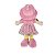 Boneca de Pelúcia Mia 39cm Fofy Toys com Vestido de Renda e Chapéu Rosa - Imagem 2