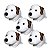 Kit 5 Chaveiros de Cachorro de Pelúcia Plush Branco com Orelha Marrom – Fofura em Miniatura - Imagem 1