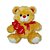 Urso de Pelúcia Caramelo com 3 Corações Eu Te Amo Fizzy Toys – Presente Romântico e Fofo - Imagem 1