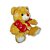 Urso de Pelúcia Caramelo com 3 Corações Eu Te Amo Fizzy Toys – Presente Romântico e Fofo - Imagem 2