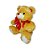 Urso de Pelúcia Caramelo com 3 Corações Eu Te Amo Fizzy Toys – Presente Romântico e Fofo - Imagem 3