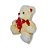 Urso de Pelúcia com 3 Corações Eu Te Amo Fizzy Toys Creme 30cm Sentado Presente Romântico - Imagem 3