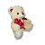 Urso de Pelúcia com 3 Corações Eu Te Amo Fizzy Toys Creme 30cm Sentado Presente Romântico - Imagem 2