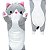 Bicho de Pelúcia Almofada Gatinho Cinza Fofy Toys 82cm Macio e Fofo - Imagem 2
