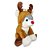 Cachorro de Pelúcia Com Fantasia de Rena Presente de Natal Decoração - Imagem 2