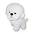 Cachorro de Pelúcia Branco 22cm – Pelúcia Macia, Fofinha e Antialérgica para Presentear - Imagem 3
