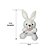 Kit 6 Coelhos de Pelúcia Chaveiro FM F1301444 Creme - Imagem 6