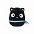 Bicho de Pelúcia Squishmallows Sanrio Chococat Preto com Faixa Azul Sunny 3202 Antialérgico - Imagem 1