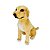 Cachorro de Pelúcia Realista Labrador Sentado Fizzy Toys Pelúcia Fofa e Acabamento Detalhado - Imagem 2