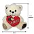 Urso de Pelúcia Duda Creme com Coração Amor Bordado Fizzy Toys Macio e Encantador para Presentear - Imagem 4