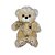 Urso de Pelúcia Ninoca Cappuccino com Lacinho e Coração Bordado Fizzy Toys Macio e Cheio de Carinho - Imagem 1