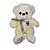 Urso de Pelúcia Melinha Creme com Lacinho e Coração Bordado Fizzy Toys Macio e Ideal para Presentear - Imagem 1
