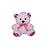 Urso de Pelúcia Rosa Rosie com Lacinho Elegante Fizzy Toys Macio e Fofo para Presentear com Amor - Imagem 1