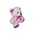 Urso de Pelúcia Rosa Rosie com Lacinho Elegante Fizzy Toys Macio e Fofo para Presentear com Amor - Imagem 2