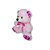Urso de Pelúcia Rosa Rosie com Lacinho Elegante Fizzy Toys Macio e Fofo para Presentear com Amor - Imagem 3