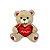 Urso de Pelúcia Com Coração Amor Fizzy Toys FE7294 Cappuccino Oscar - Imagem 1