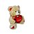 Urso de Pelúcia Com Coração Amor Fizzy Toys FE7294 Cappuccino Oscar - Imagem 2