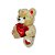Urso de Pelúcia Com Coração Amor Fizzy Toys FE7294 Cappuccino Oscar - Imagem 3