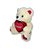 Urso de Pelúcia Com Coração Amor Fizzy Toys FE7294 Creme Sophie - Imagem 3
